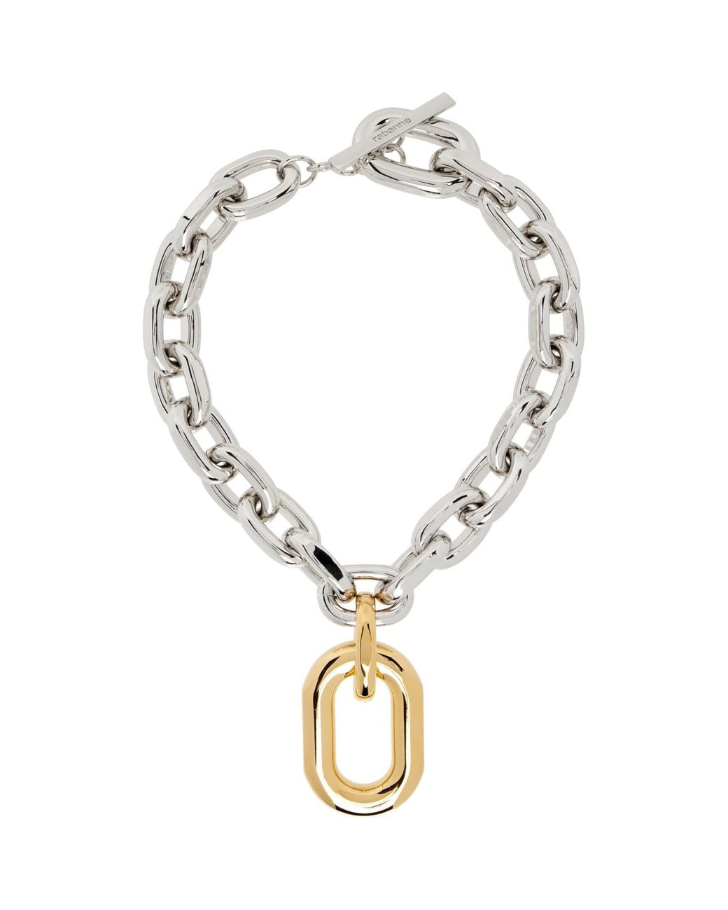 Rabanne Metallic Xl Link Necklace