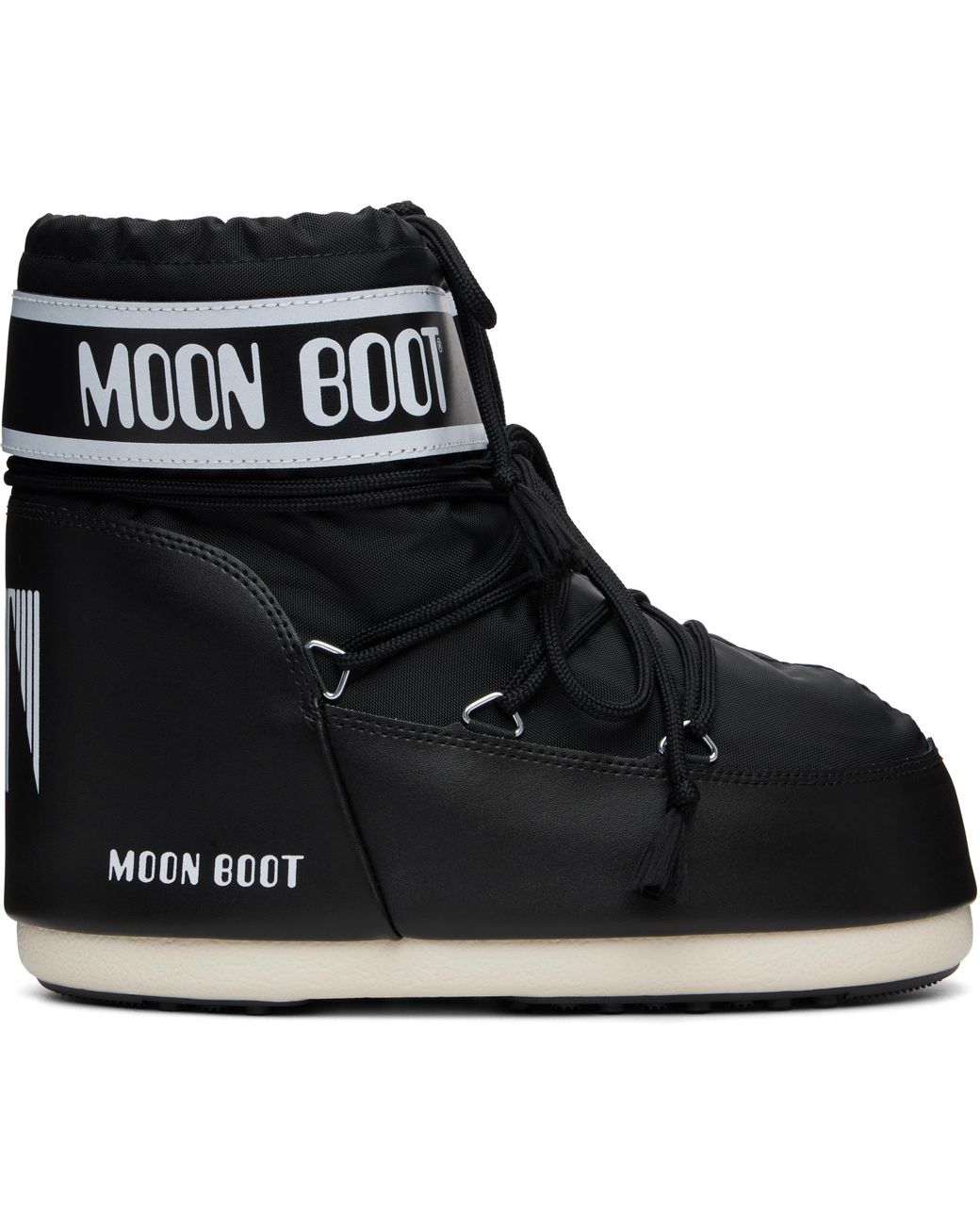 Moon Boot Icon Low Nylon Boots in Black | Lyst UK