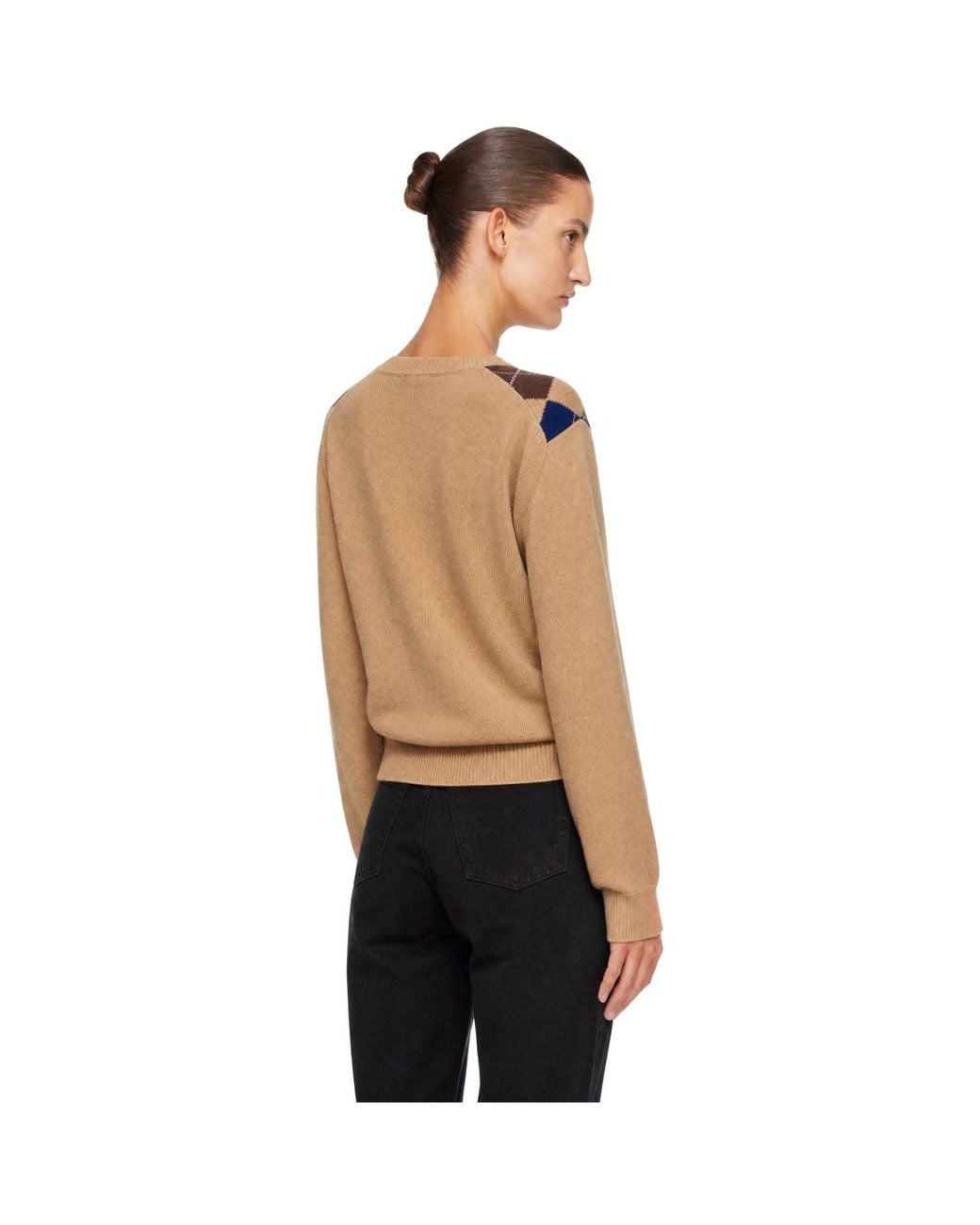 DUNST Blue Argyle Crewneck Sweater