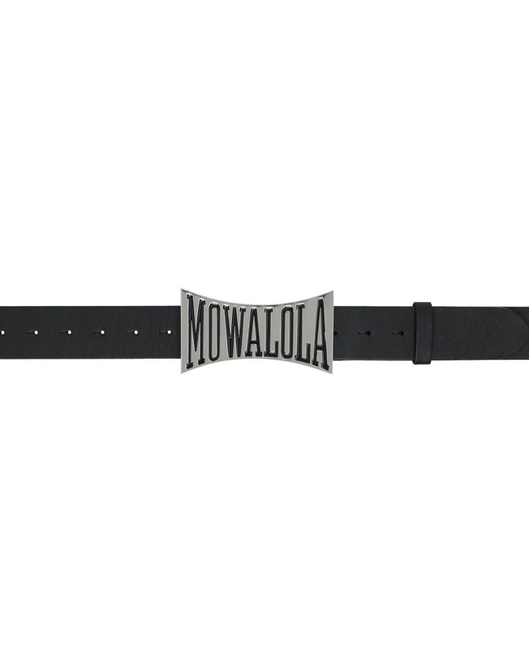 Mowalola Sweat Buckle Belt in Black for Men | Lyst