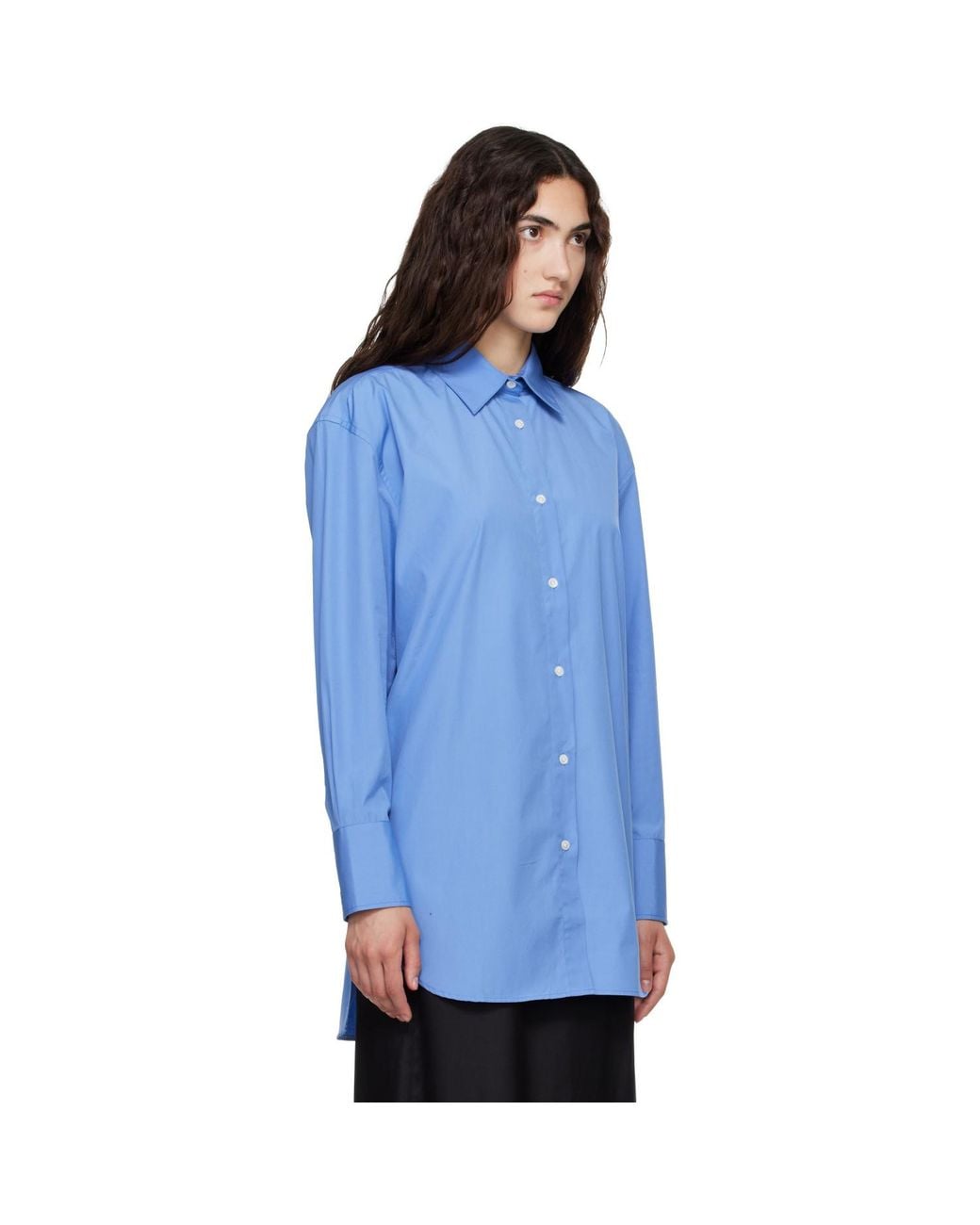 Anine Bing Blue Plaza Shirt