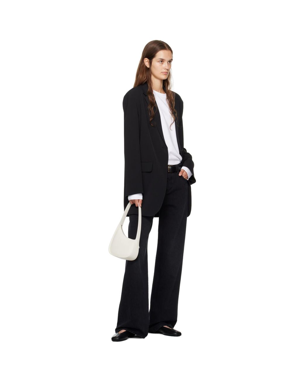 The Row White Off- Half Moon Bag