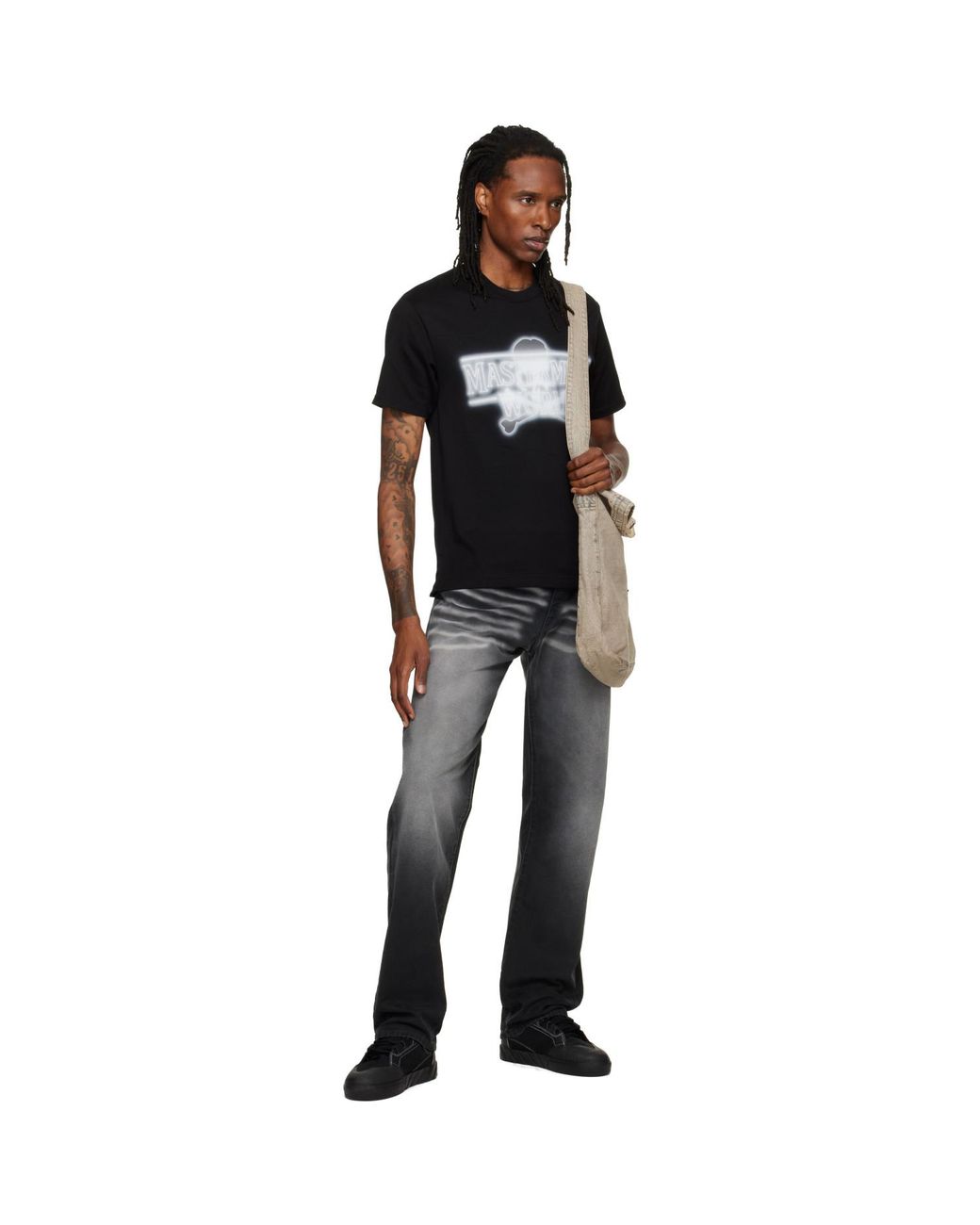 MASTERMIND WORLD Black Neon Logo/T-Shirt for men