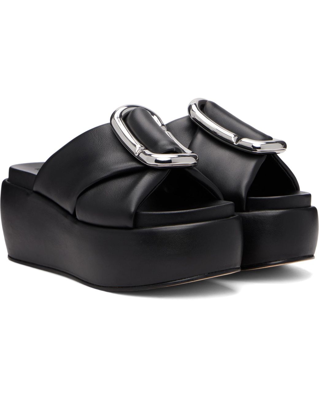 Marc Jacobs Black 'The Pop J Marc' Platform Sandals
