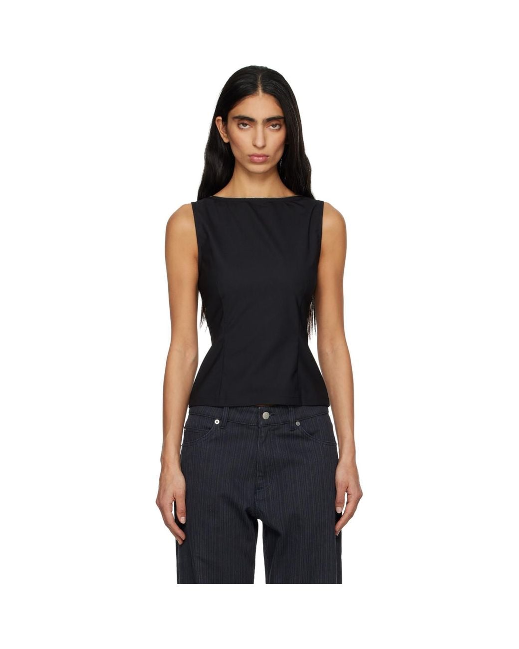 Paloma Wool Black Fase Tank Top