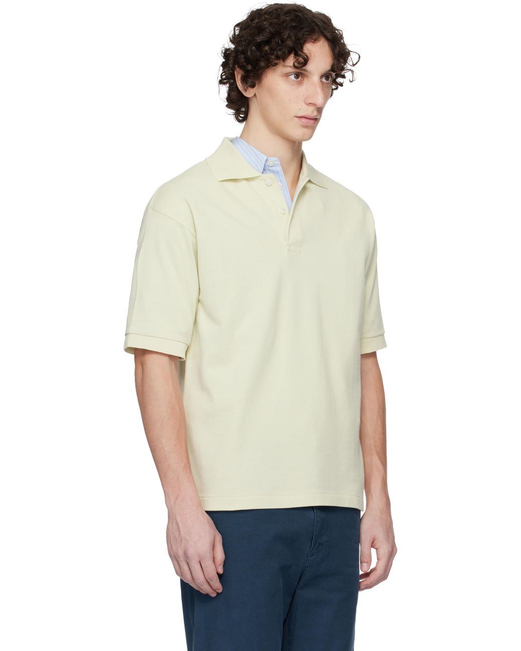 トップス AURALEE PIMA COTTON HEAVY PIQUE POLO 3 AURALEE Pima Cotton Heavy Pique Polo in Natural for Men | Lyst