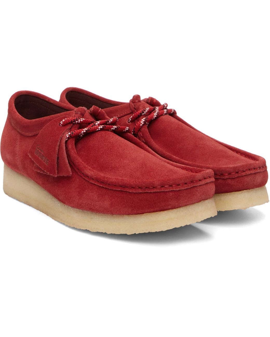 Clarks Red Wallabee Derbys for men