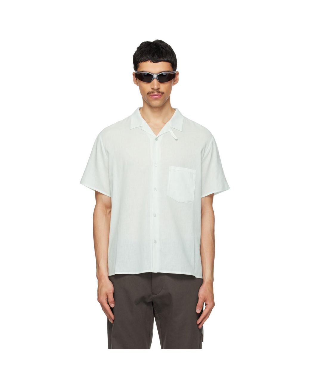Post Archive Faction PAF White Vacation Archive Shirt for men