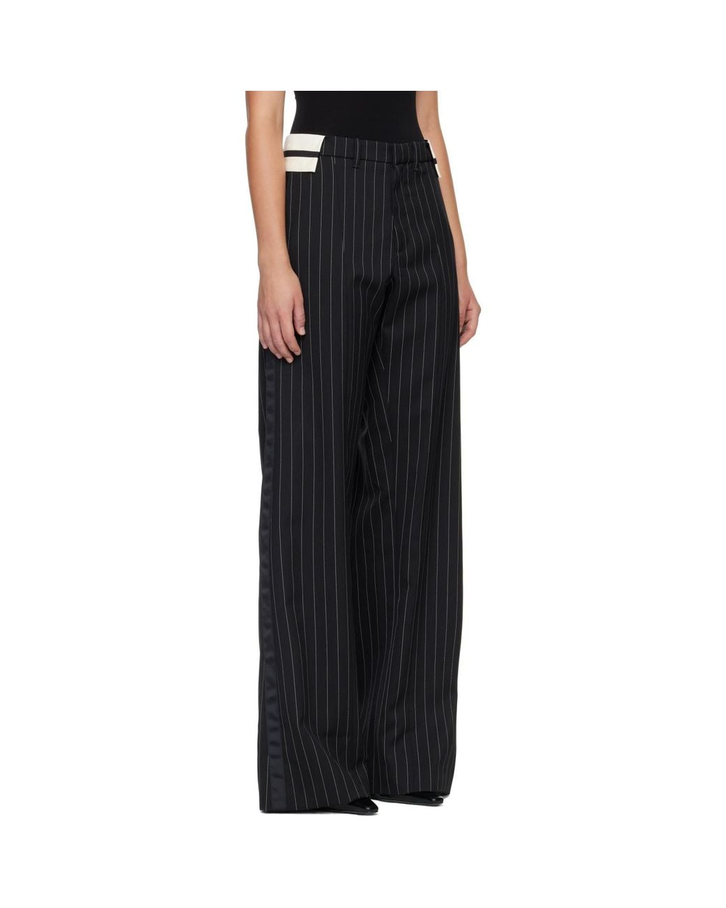 Jean Paul Gaultier Black 'The Tennis Tailored' Trousers