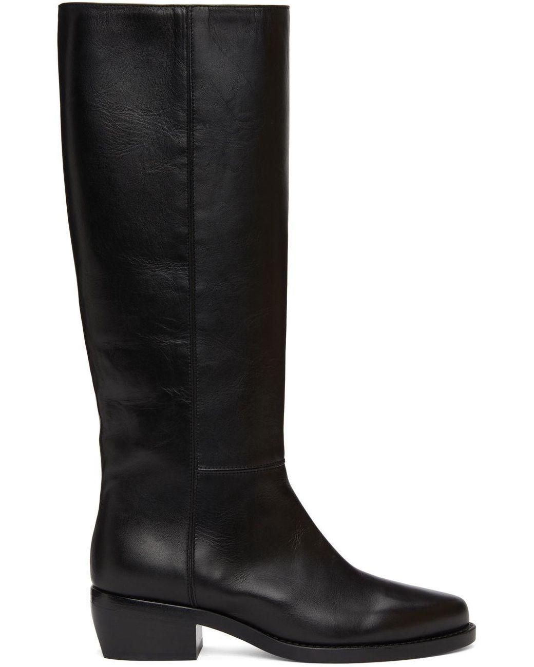 LEGRES Black Leather Riding Boots Lyst