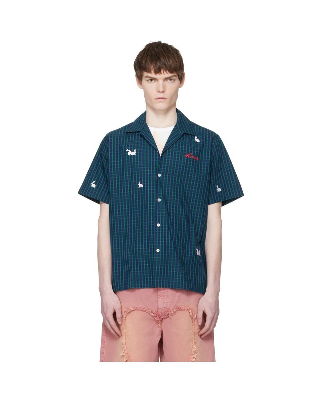 Carne Bollente Blue 'Check Me Out' Shirt for men