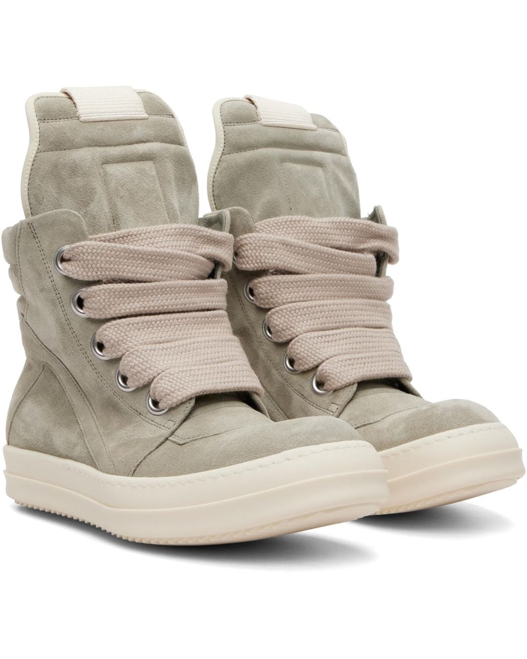 Rick Owens Natural Taupe Tower Jumbolace Geobasket Sneakers for men