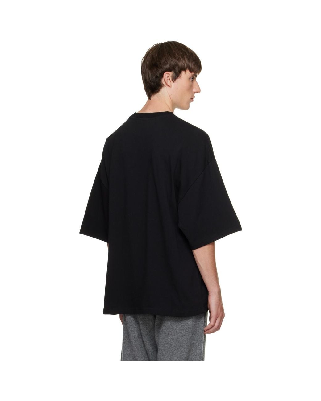 Entire studios Black Heavy Boxy T-Shirt for men