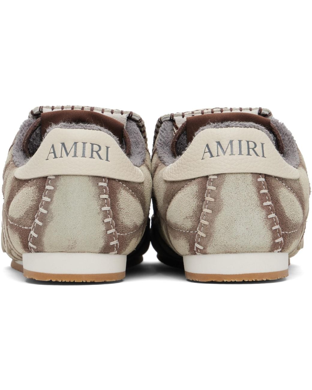 Amiri Gray Taupe Pacific Flat Sneakers