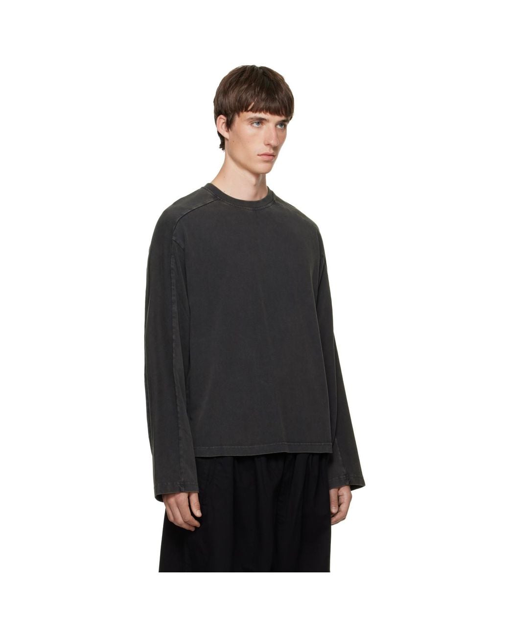 Entire studios Black Heavy Long Sleeve T-Shirt for men
