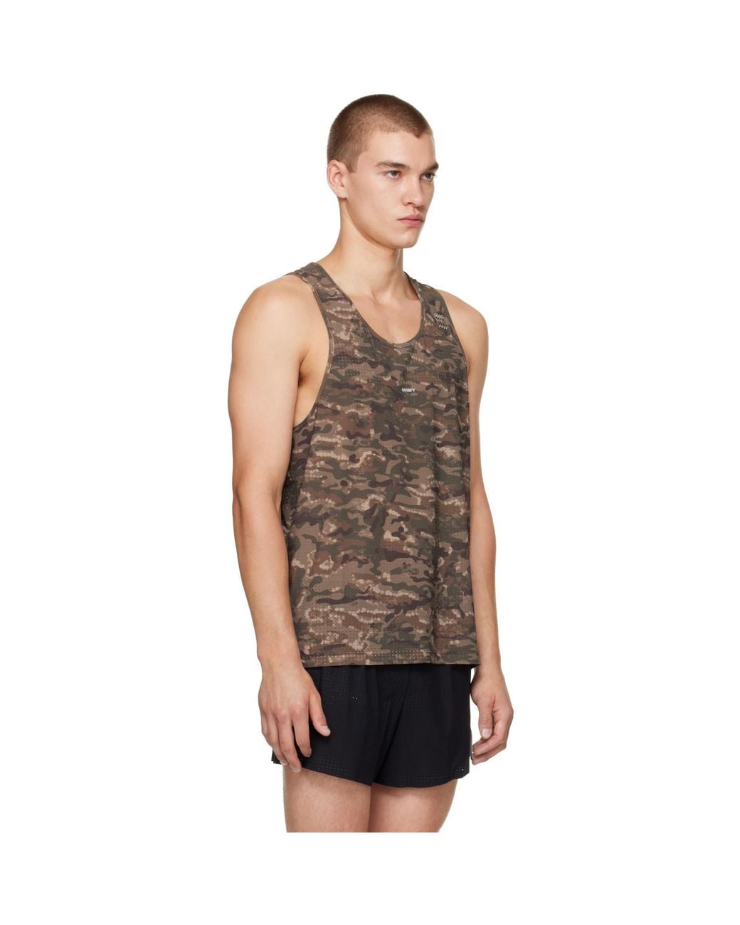 Satisfy Multicolor Khaki Space-O Running Top for men