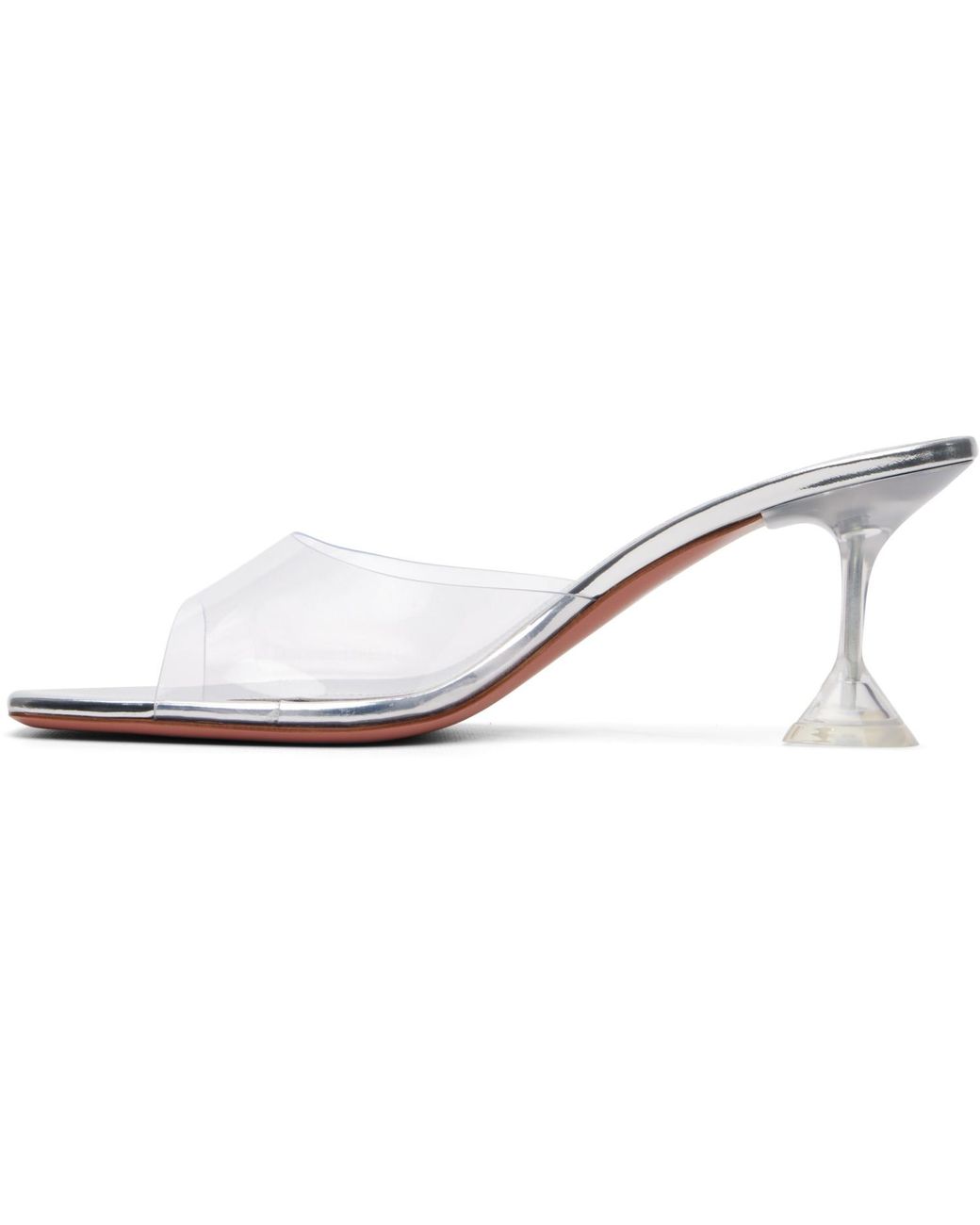AMINA MUADDI White Lupita Glass Slipper 70 Heeled Sandals