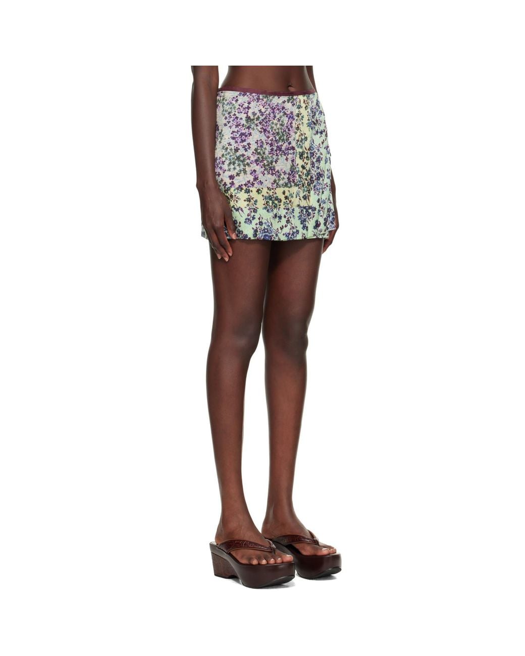 Dries Van Noten Multicolor Printed Wrap Miniskirt