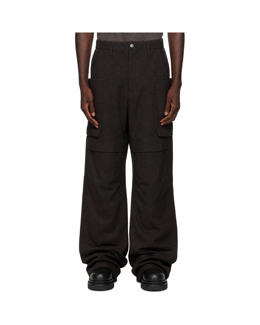 Rick Owens Black Porterville Stefan Cargo Pants for men