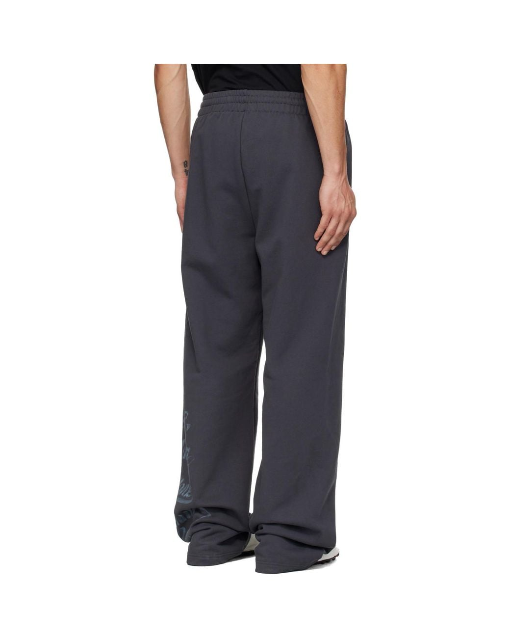 we11done Blue Multi-Logo Sweatpants for men