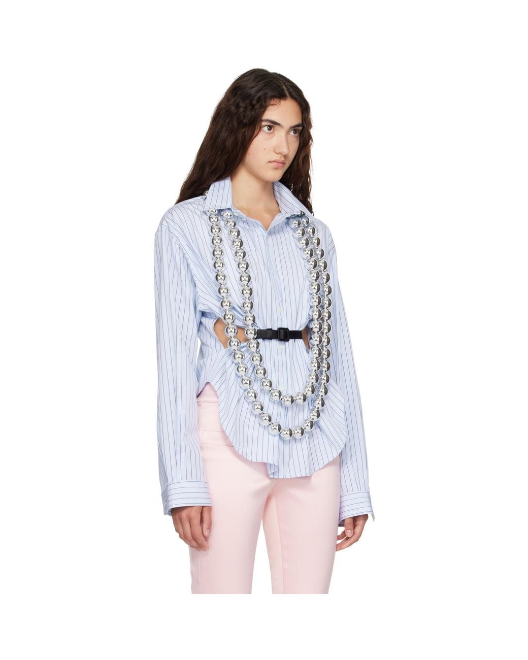 VAQUERA Blue 'Xl Ball' Necklace