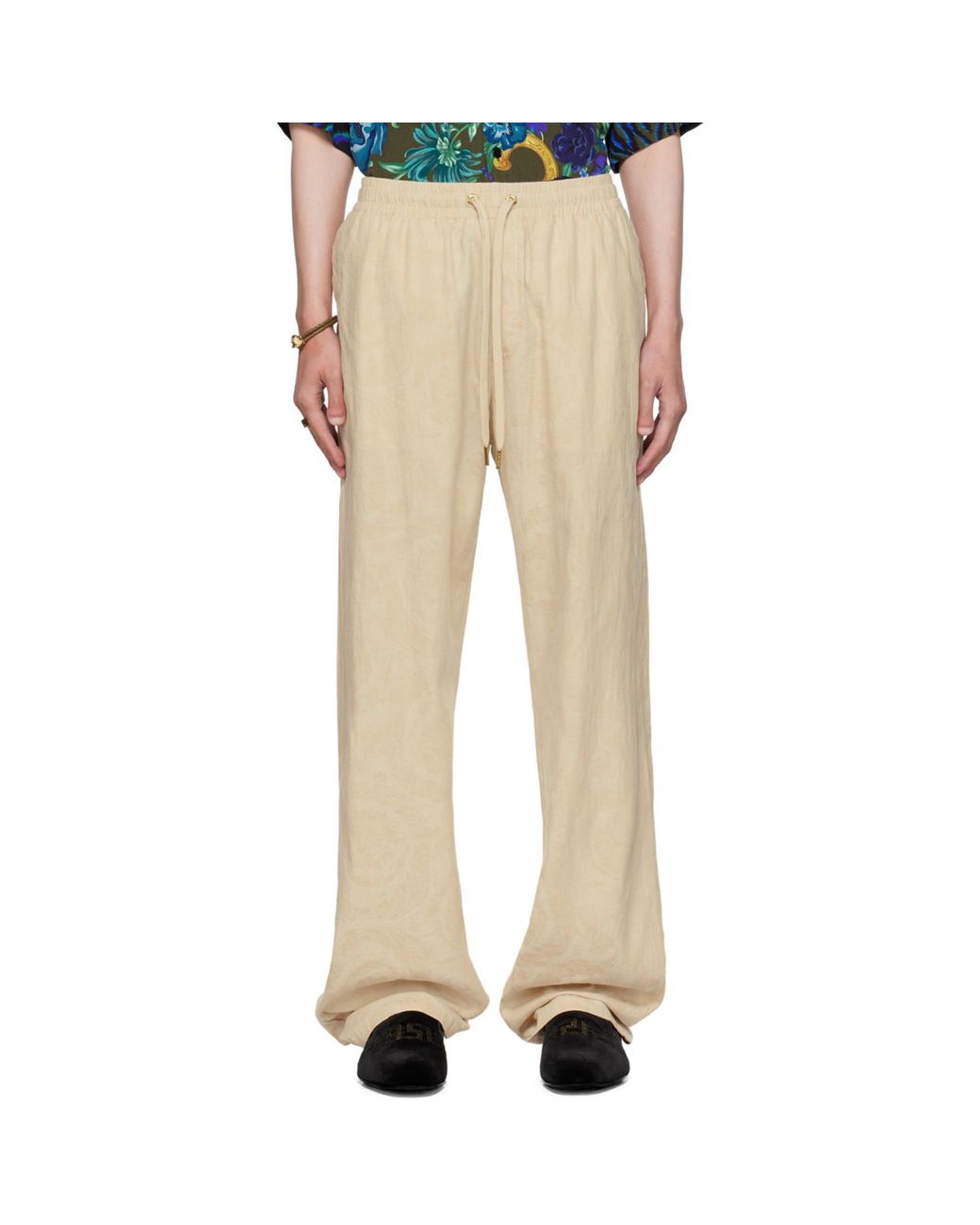 Versace Natural Off- Barocco Lounge Pants for men
