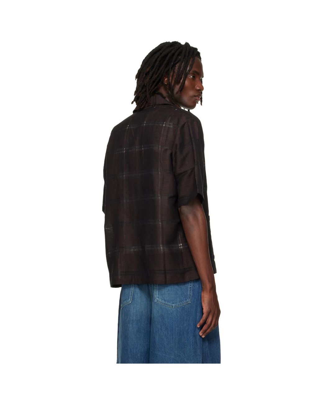 Needles Black Plaid Jacquard Cabana Shirt for men
