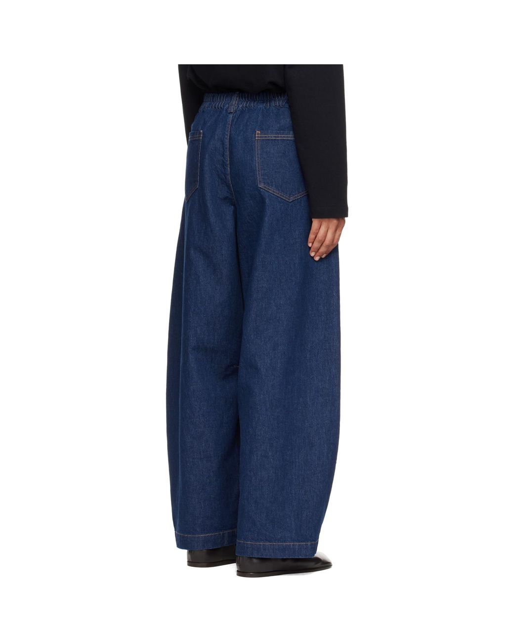 Cordera Blue Curved Baggy Jeans