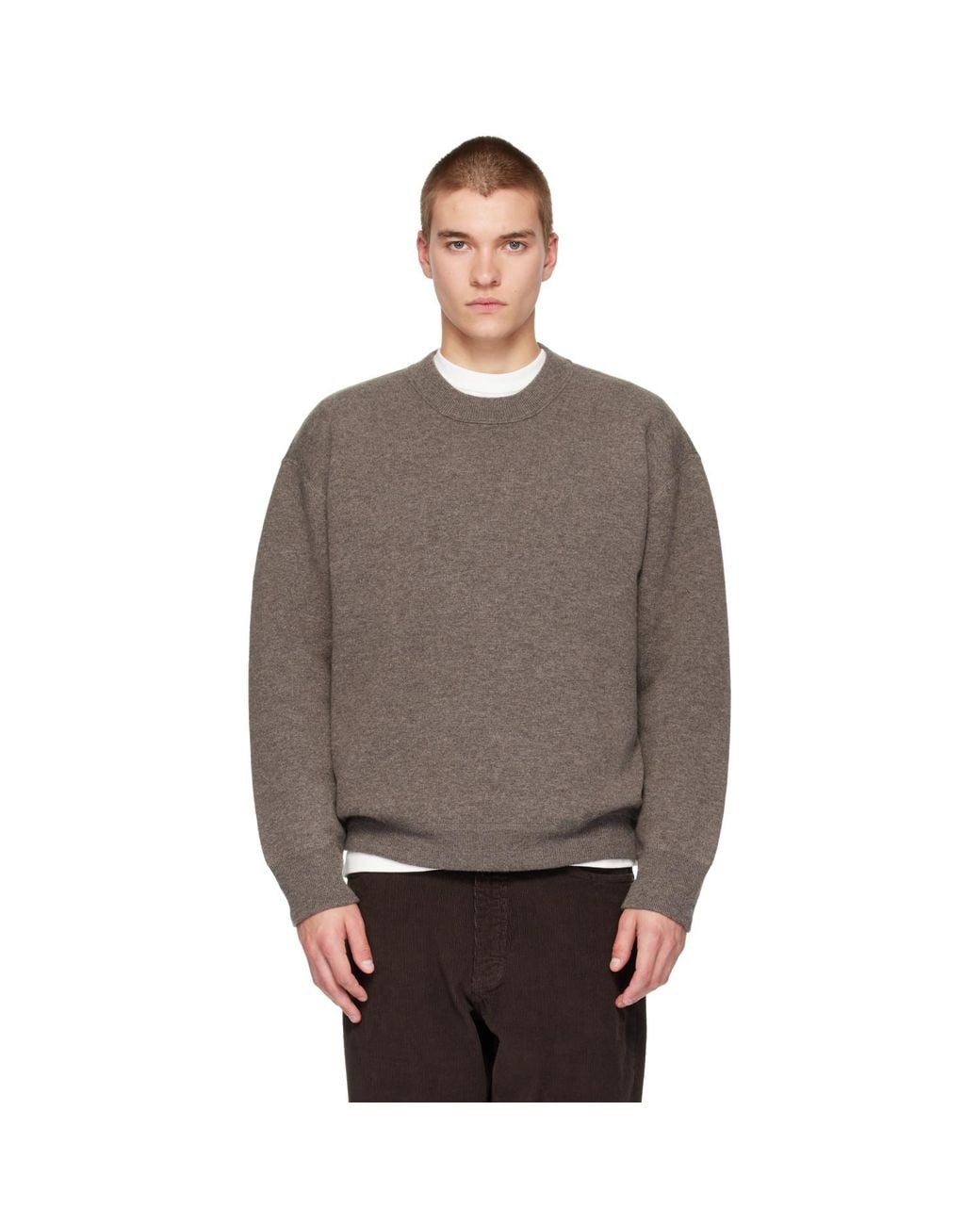 Studio Nicholson Brown Moray Knit Sweater for men