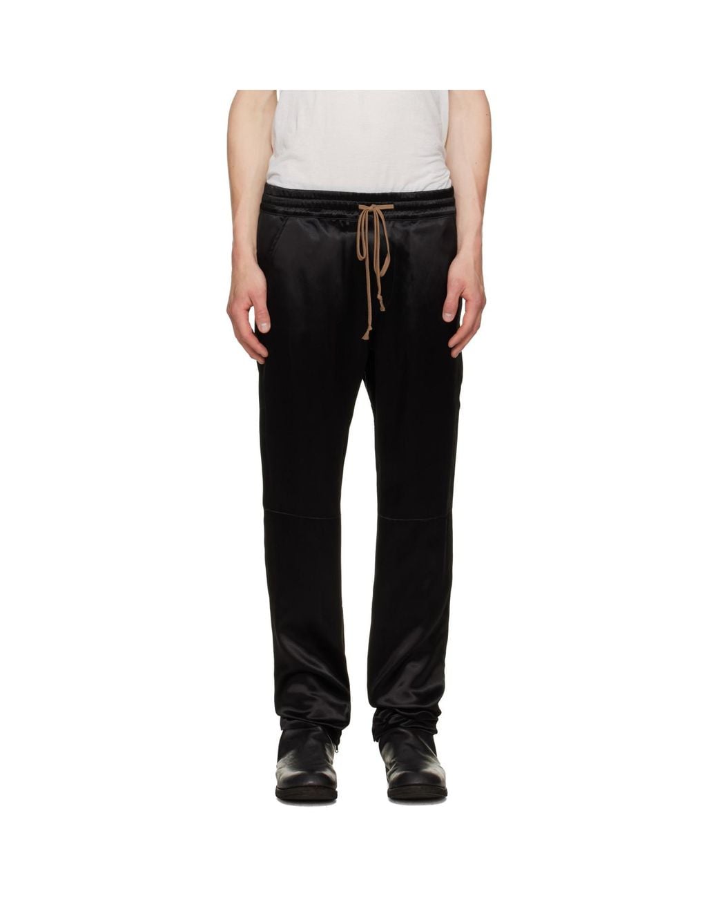 JKEEFER Black Moto Trousers for men