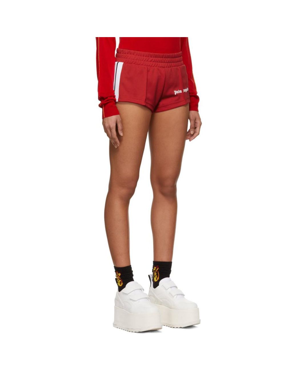 Palm angels cheap red shorts