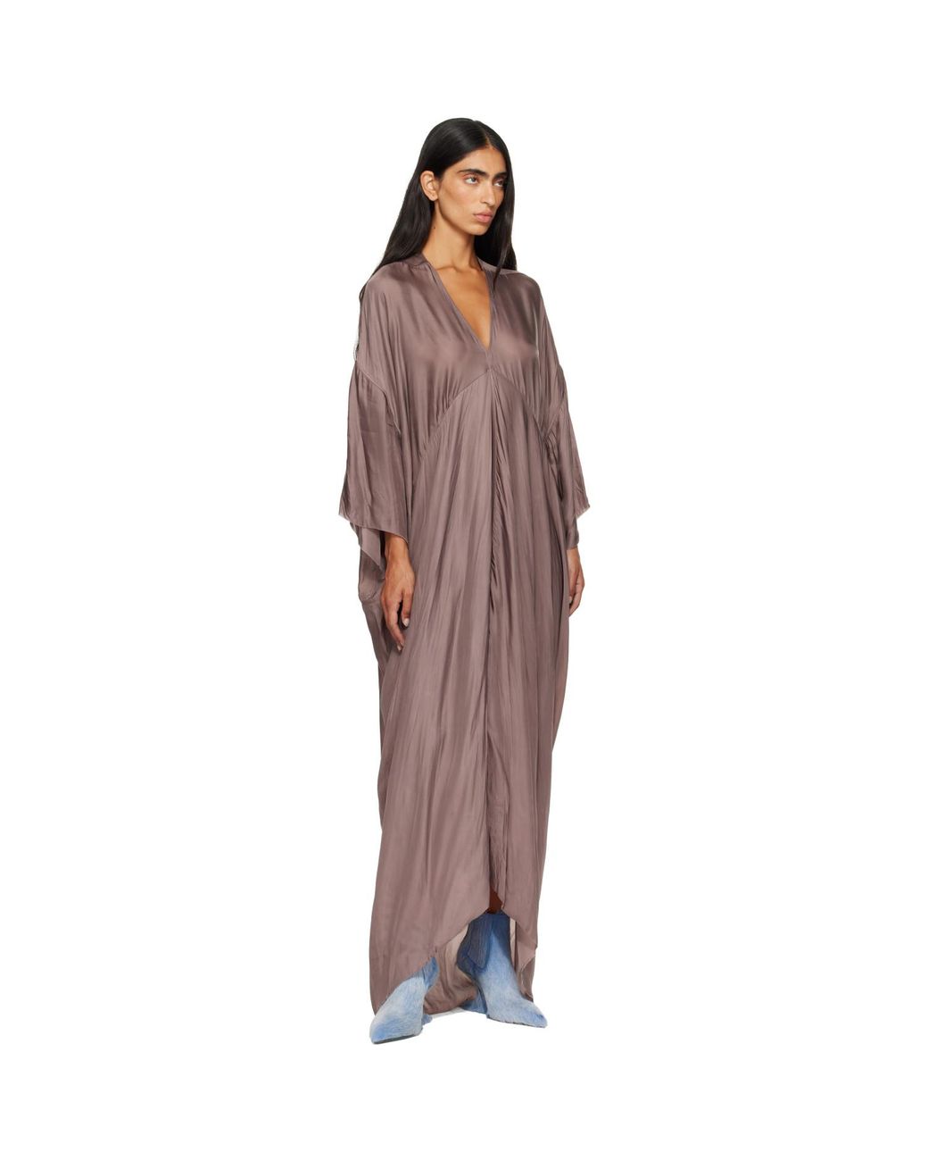 Rick Owens Brown Tower Tommykite Maxi Dress