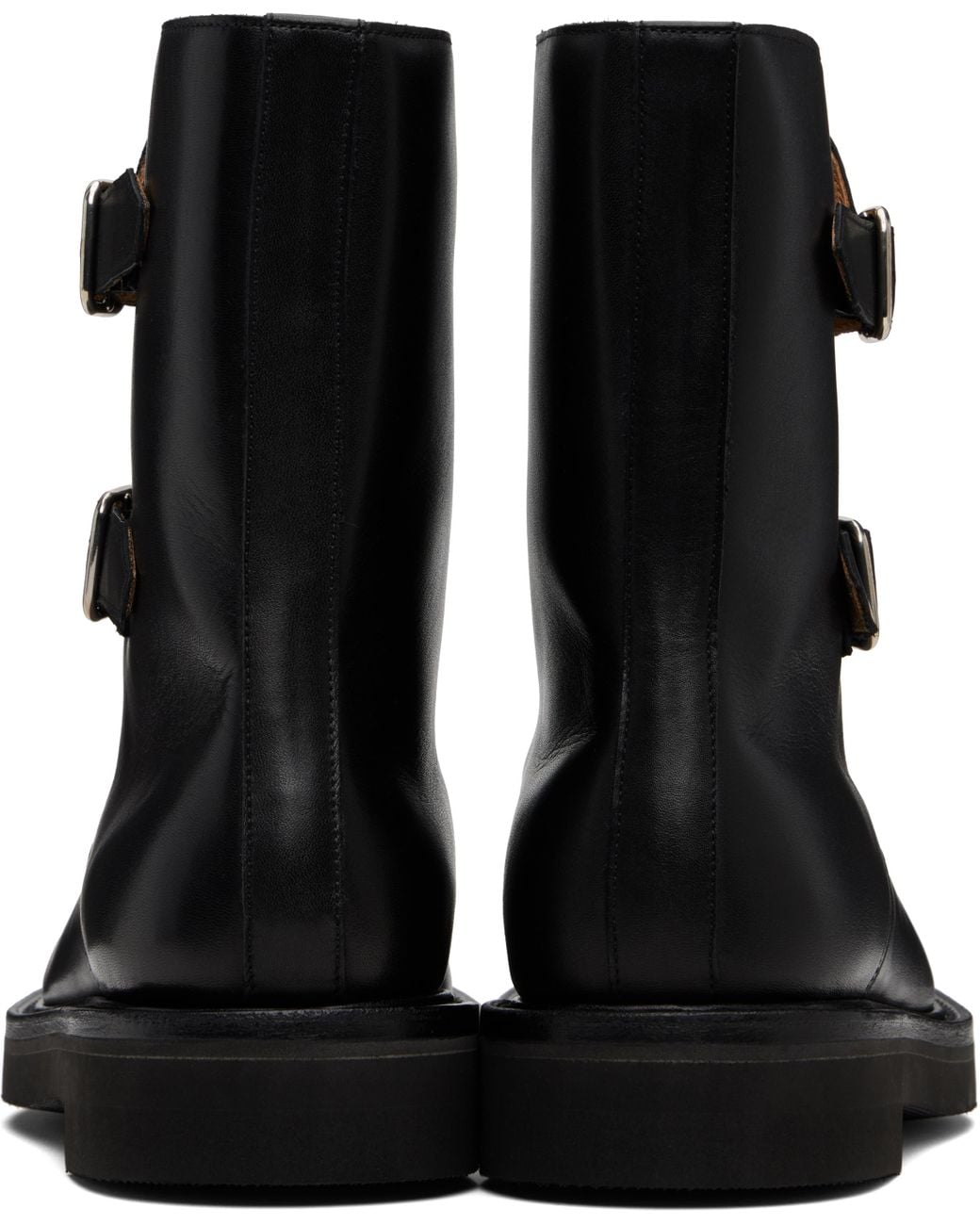Auralee Black Leather Work Boots