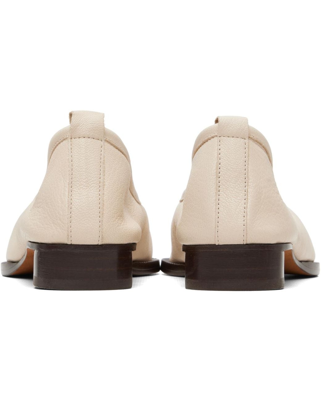 Hereu White Off- Puntera R Mid Ballerina Loafers