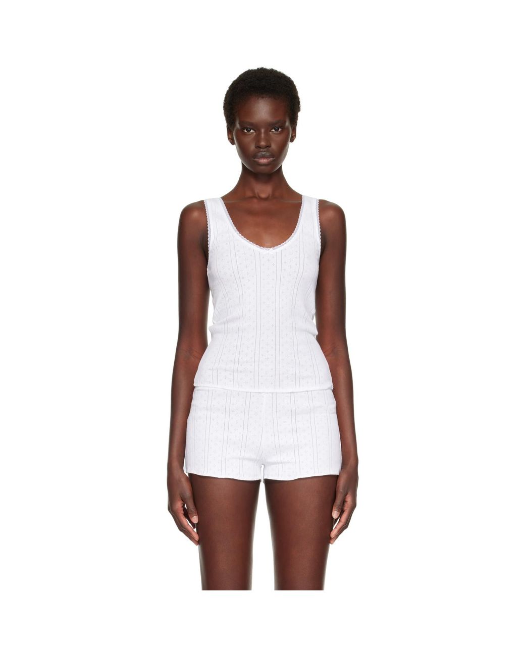 Cou Cou White 'The Scoop' Tank Top