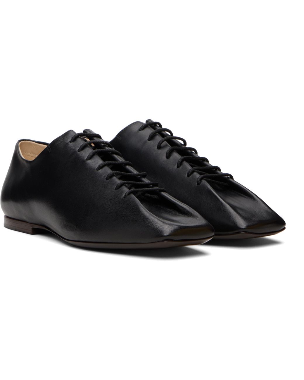 Lemaire Black Souris Flat Classic Derbys