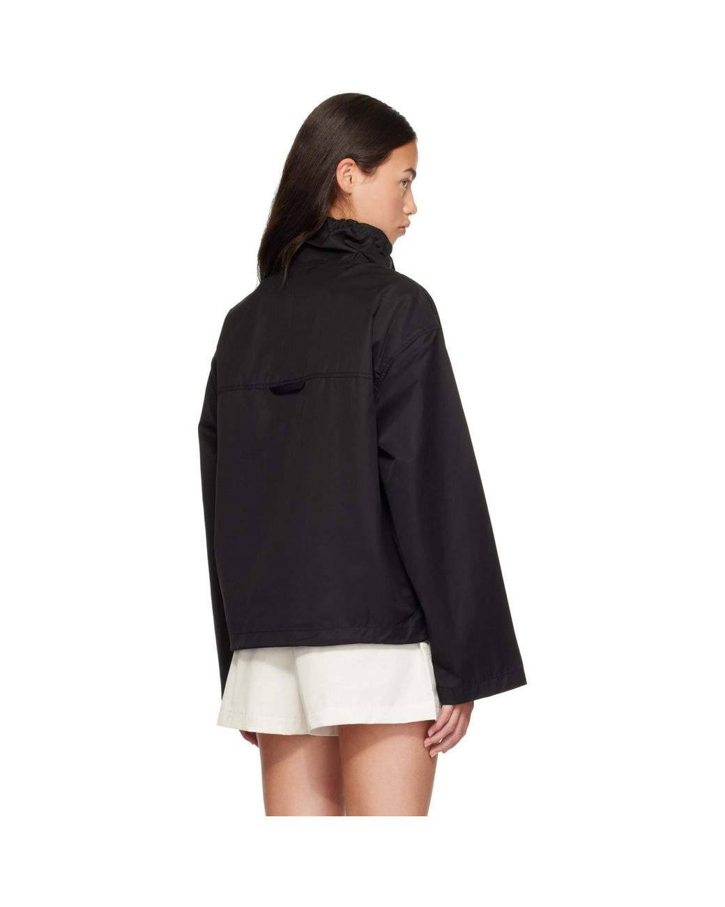 Agolde Black Lydia Popover Anorak
