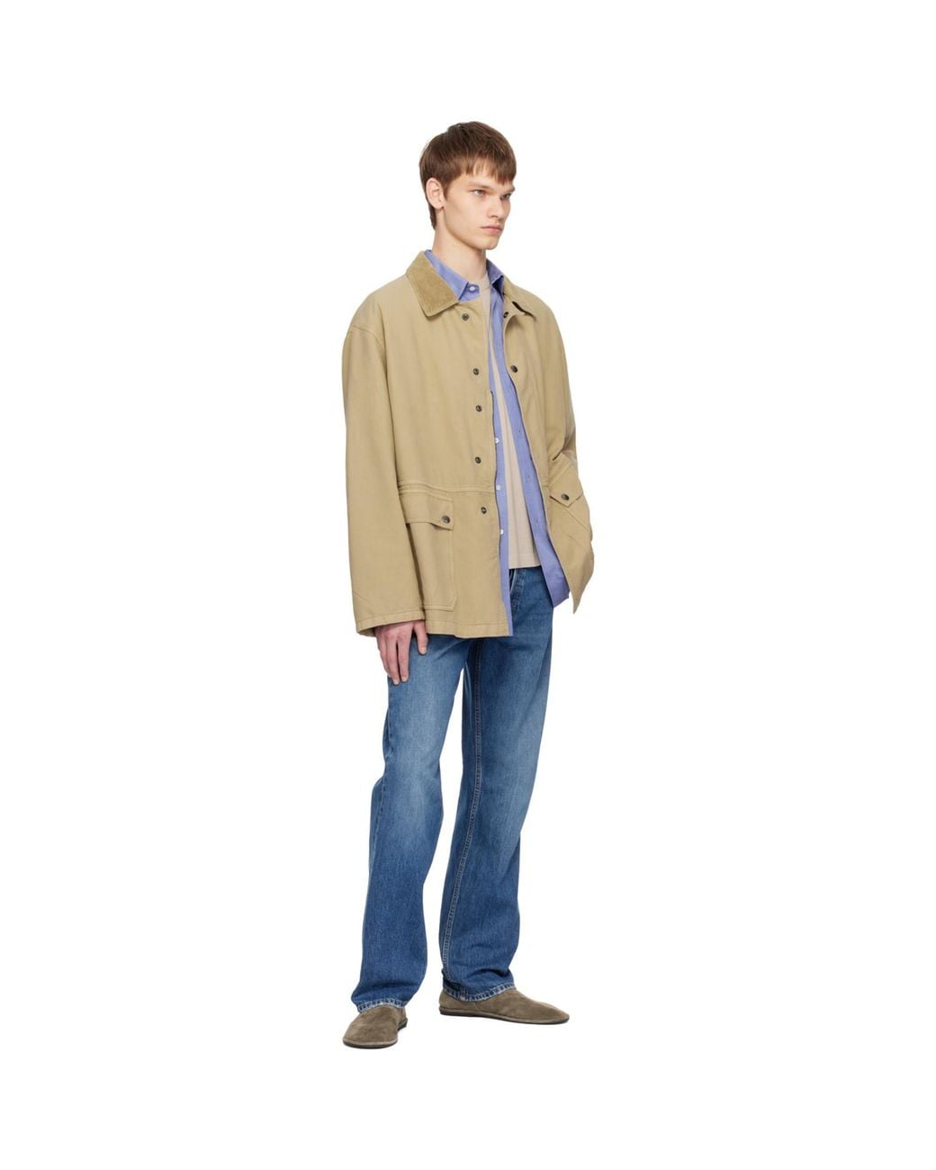 The Row Blue Taupe Dlomu T-Shirt for men