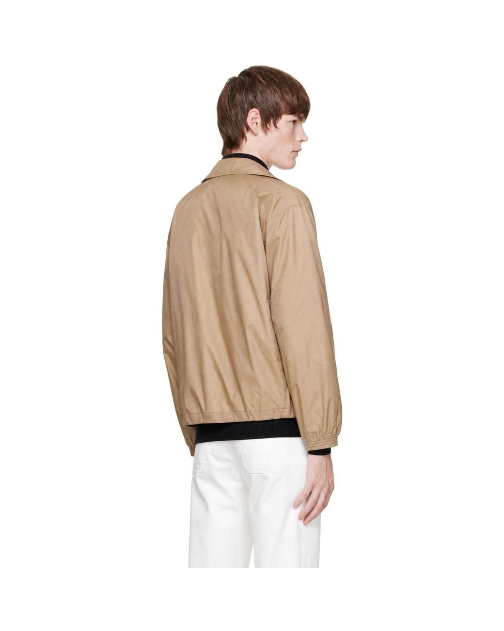 Marni Natural Nylon Funnel Neck Jacket for men