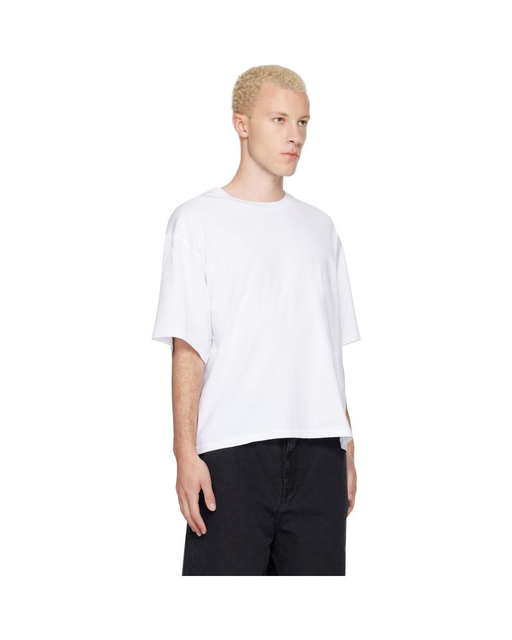 Won Hundred White Houston Plain T-Shirt for men