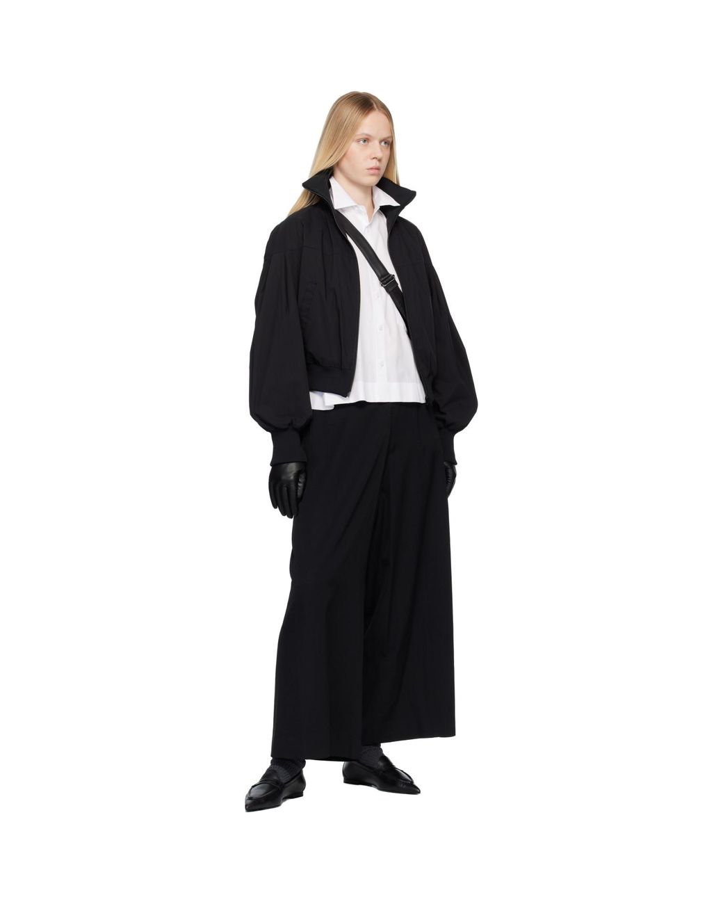 Yohji Yamamoto Black Weather Cloth Paneled Blouson Jacket
