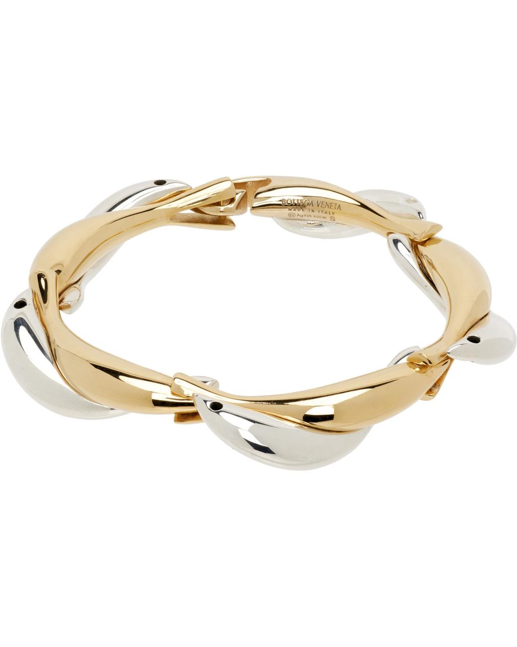 Bottega Veneta Metallic Sardine Bracelet