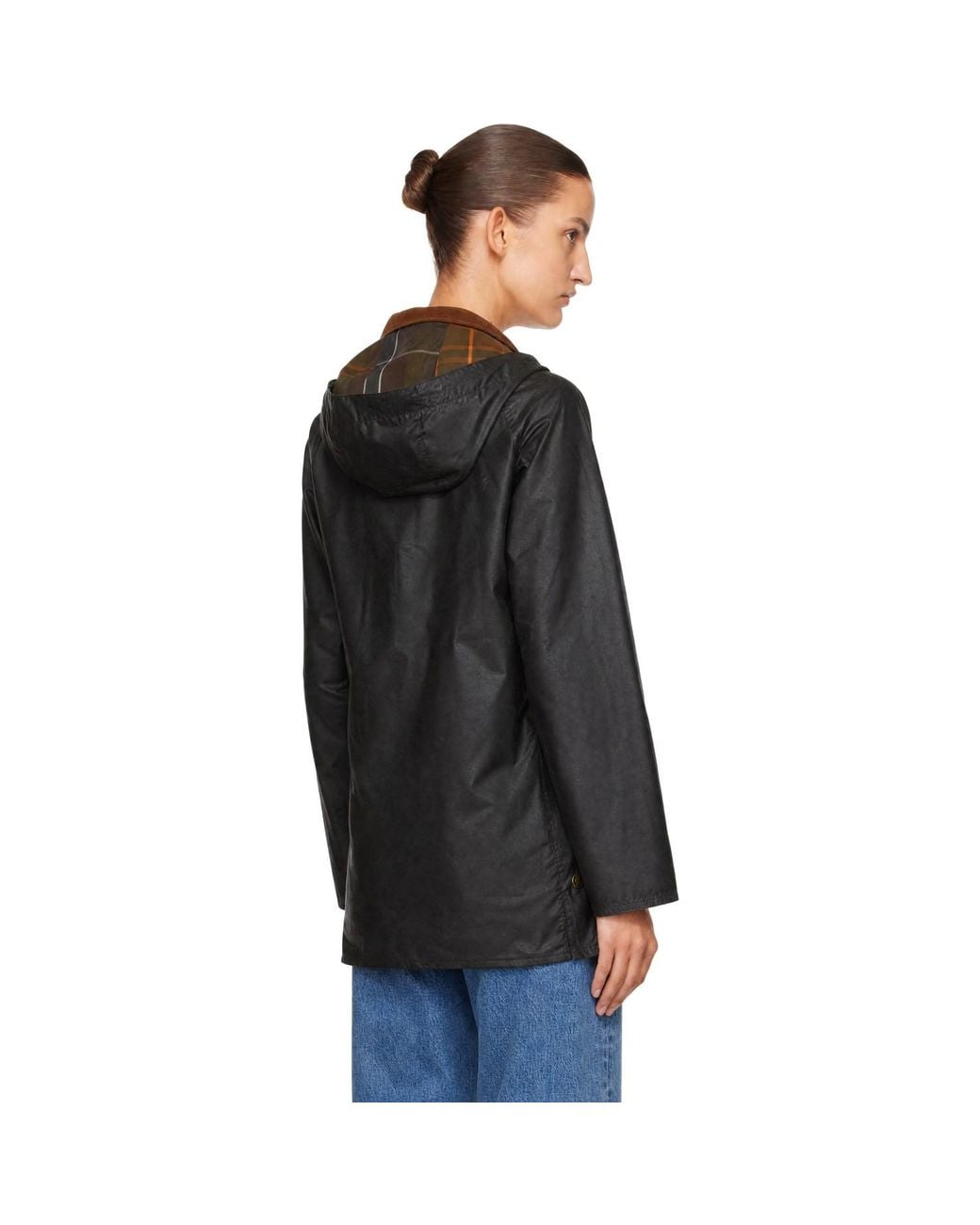 Barbour Black Khaki Highclere Waxed Jacket