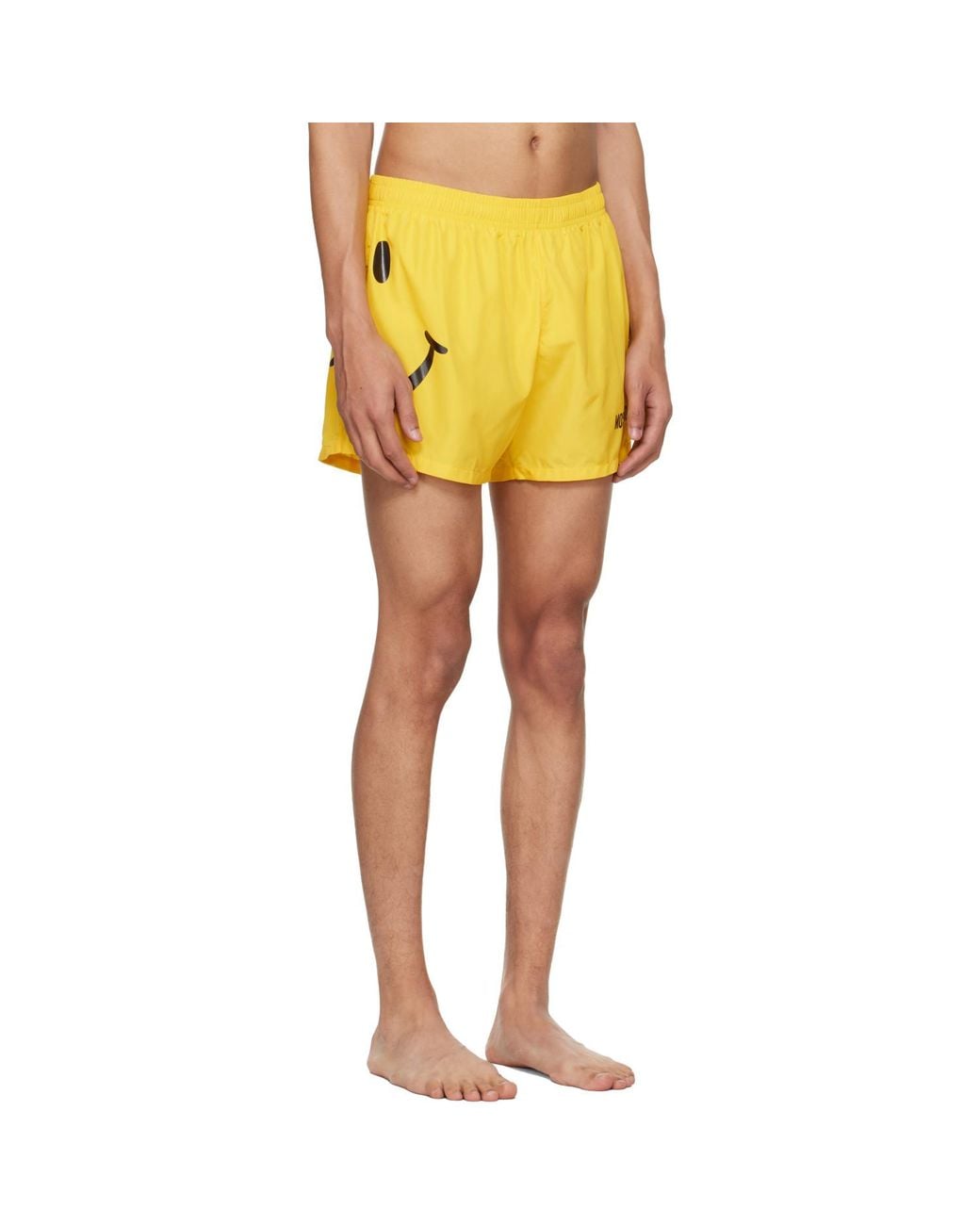 Moschino Yellow Smiley Swim Shorts for men