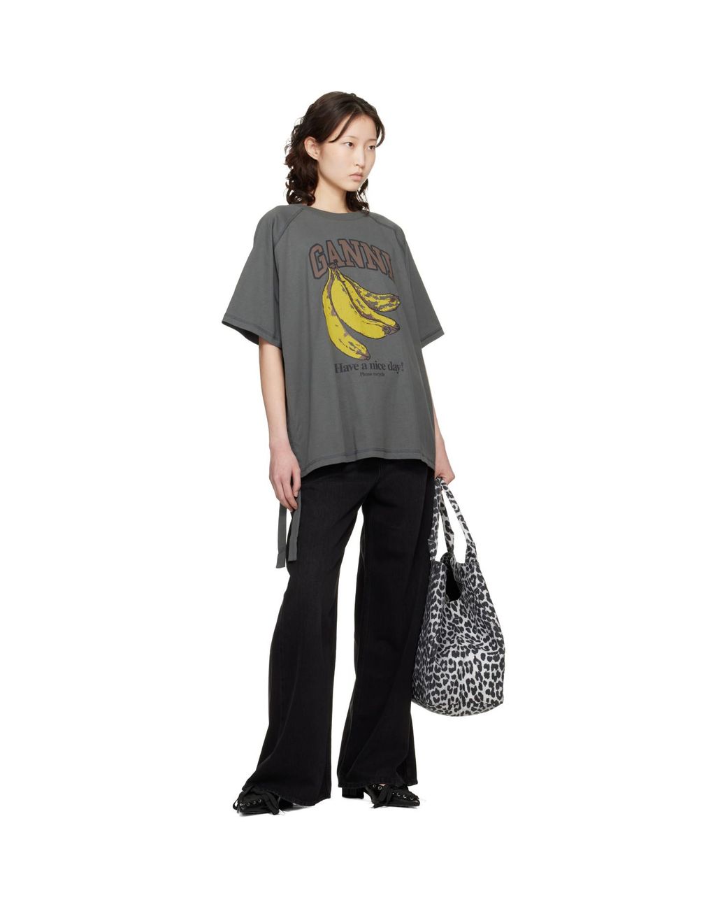 Ganni Black Banana T-Shirt