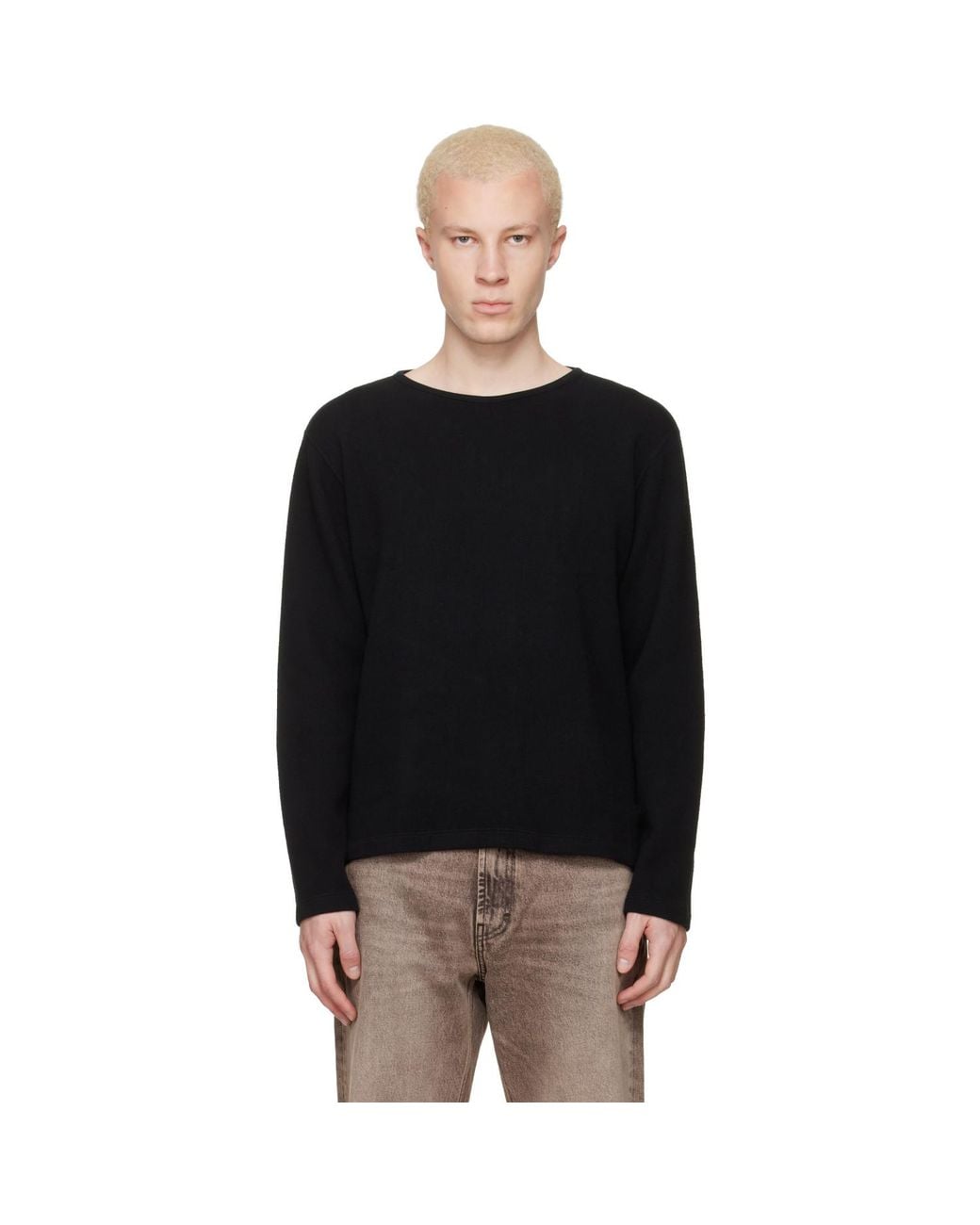 Lady White Co. Black Ring Sweater for men