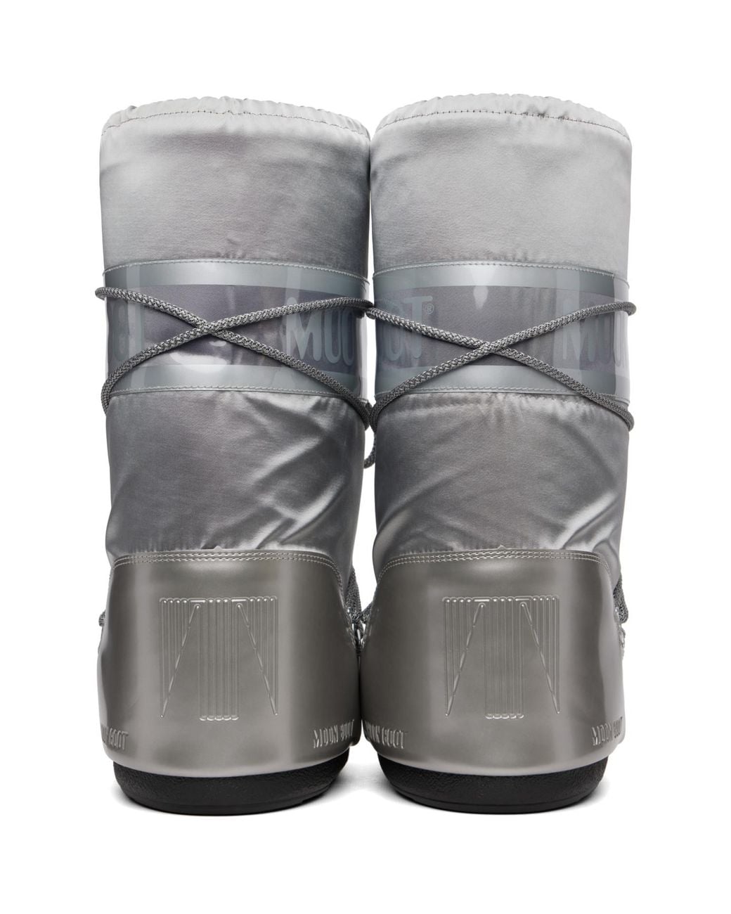 Moon Boot Gray Icon Glance Satin Boots