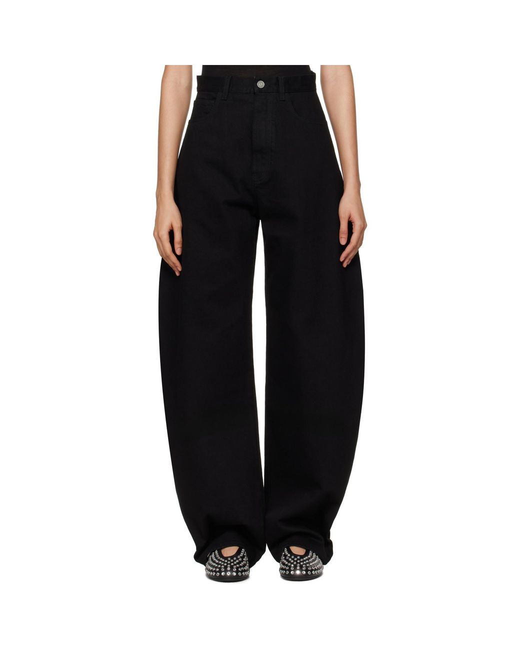 Alaïa Black Round Jeans