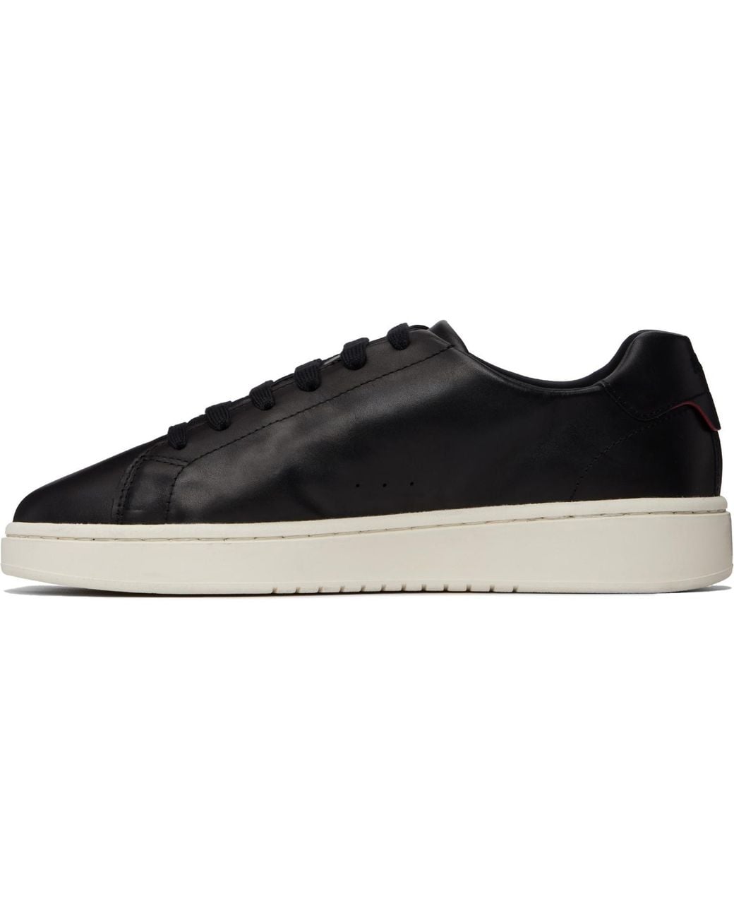 HUGO Black Logo Nappa Leather Sneakers for men