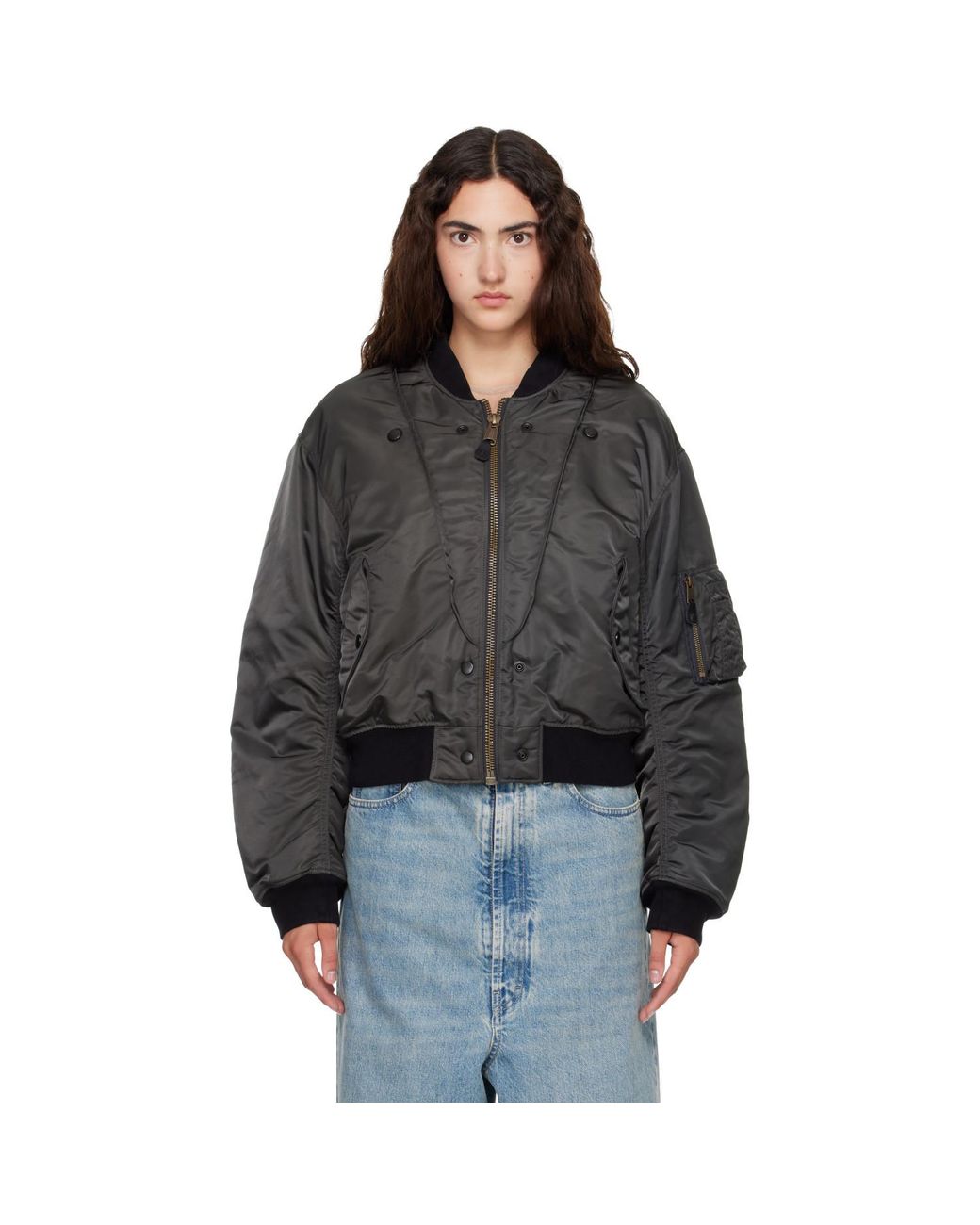 Maison Margiela Black Reversible Bomber Jacket